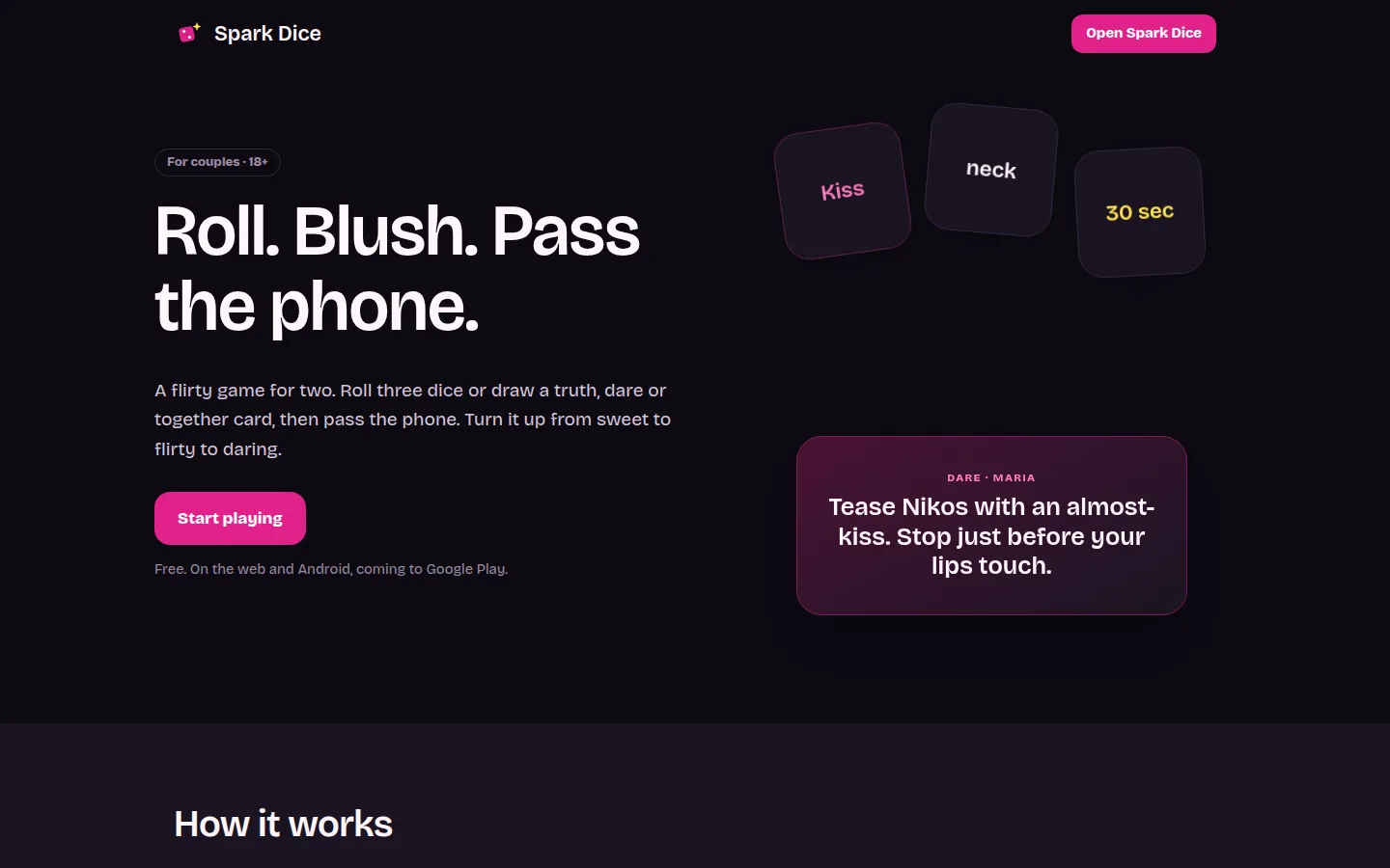 Spark Dice on the web